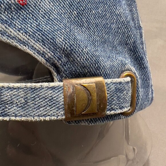 Carnival Cruise Line Strapback Hat Cap Blue Denim Souvenir Distressed Dad Mens - Picture 9 of 14